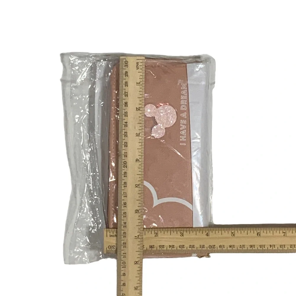 Minnie Mickey Mouse Wristlet Clutch  Convertible Long Wallet Dusty Pink - Picture 11 of 16